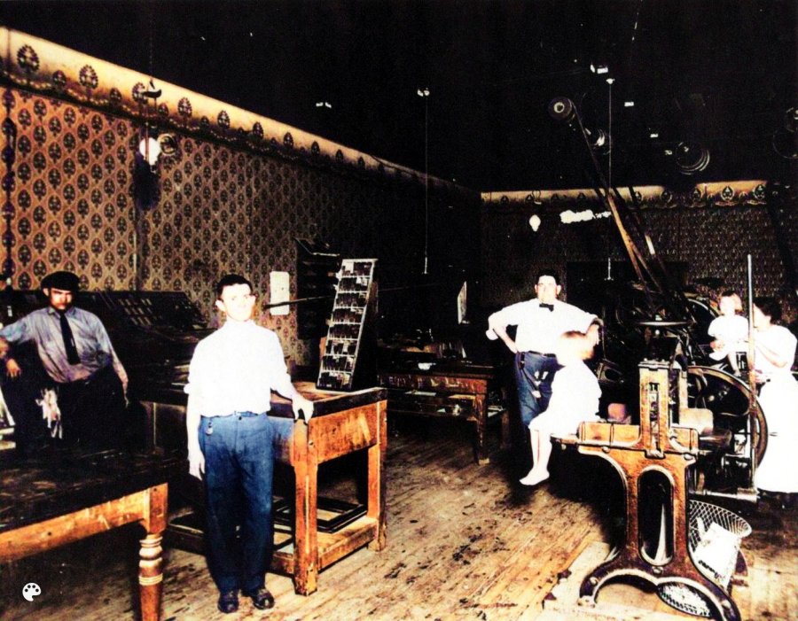 Sam Harben's print shop